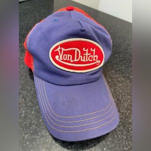 Y2K Vintage Von Dutch Hat Cap unisex purple and red